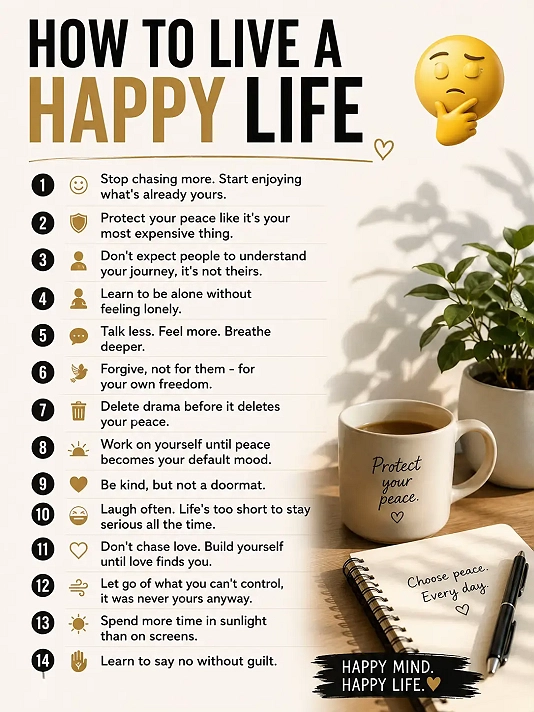 How to live a happy life