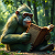 Poetry: Herein lies a jungle library, a green cathedral of leaf and light, where one wise ape, our...